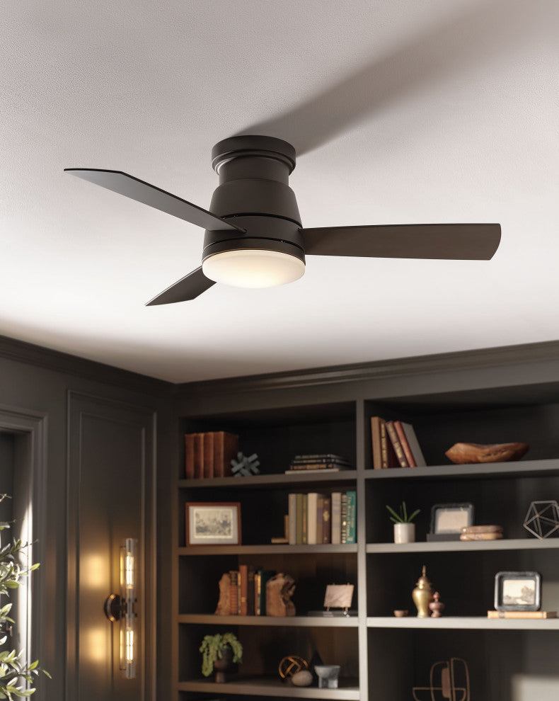 Hinkley Trey 44" Integrated LED Indoor/Outdoor Ceiling Fan,Metallic Matte Bronze