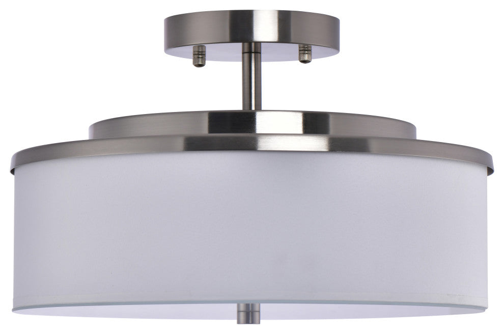 Lazzur Adour 3 Light 15" Satin Nickel Semi-Flush Mount Ceiling Light