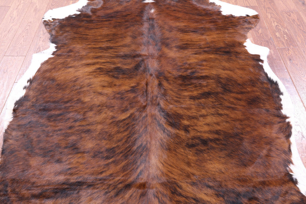 Organic Natural Hair-On Cowhide Area Rug 6' 8" X 5' 8" C1457