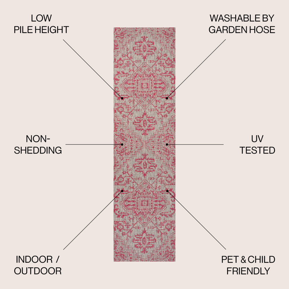 Estrella Bohemian Medallion Textured Weave Indoor/Outdoor
