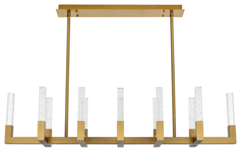 54" Adjustable LED Pendant, Satin Gold