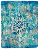 Laural Home Blue Mandala Sherpa Throw Blanket
