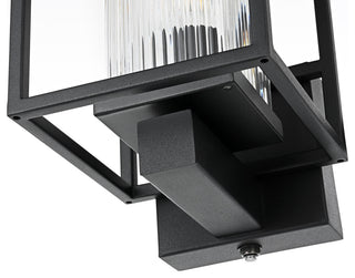 Home Living 7" Outdoor Wall Sconce, Black