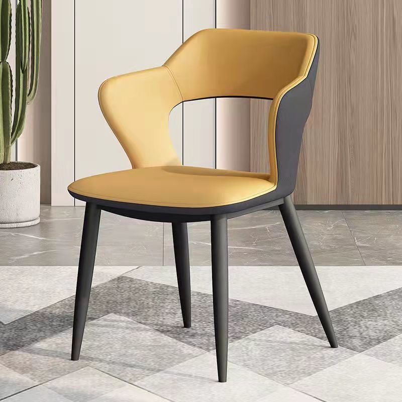 Modern Minimalist Red Backrest Desk Chair, Peach