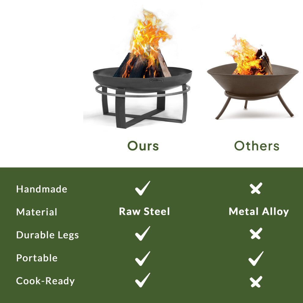 Viking 32" Fire Pit With Grill Plate and Cover Lid