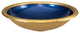 Florentine 15" Round Bowl, Gold Sapphire