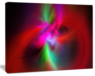 Red Spiral Kaleidoscope, Abstract Wall Art Canvas, 20x12