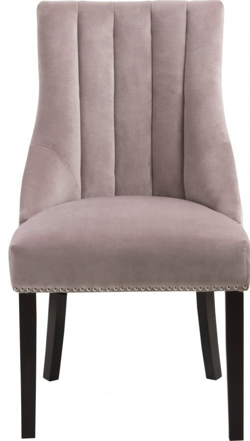 Oxford Velvet Upholstered Dining Chair (Set of 2), Pink