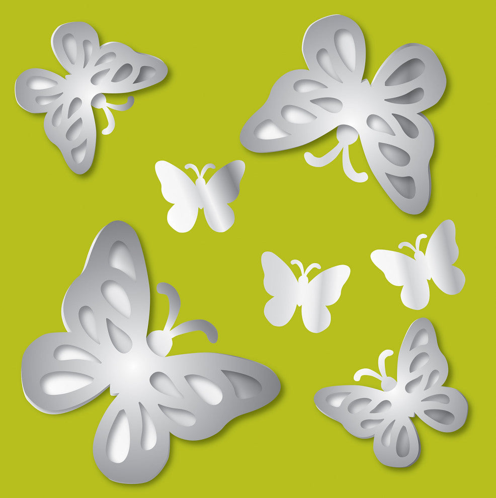 3D Butterflies Mirror Art