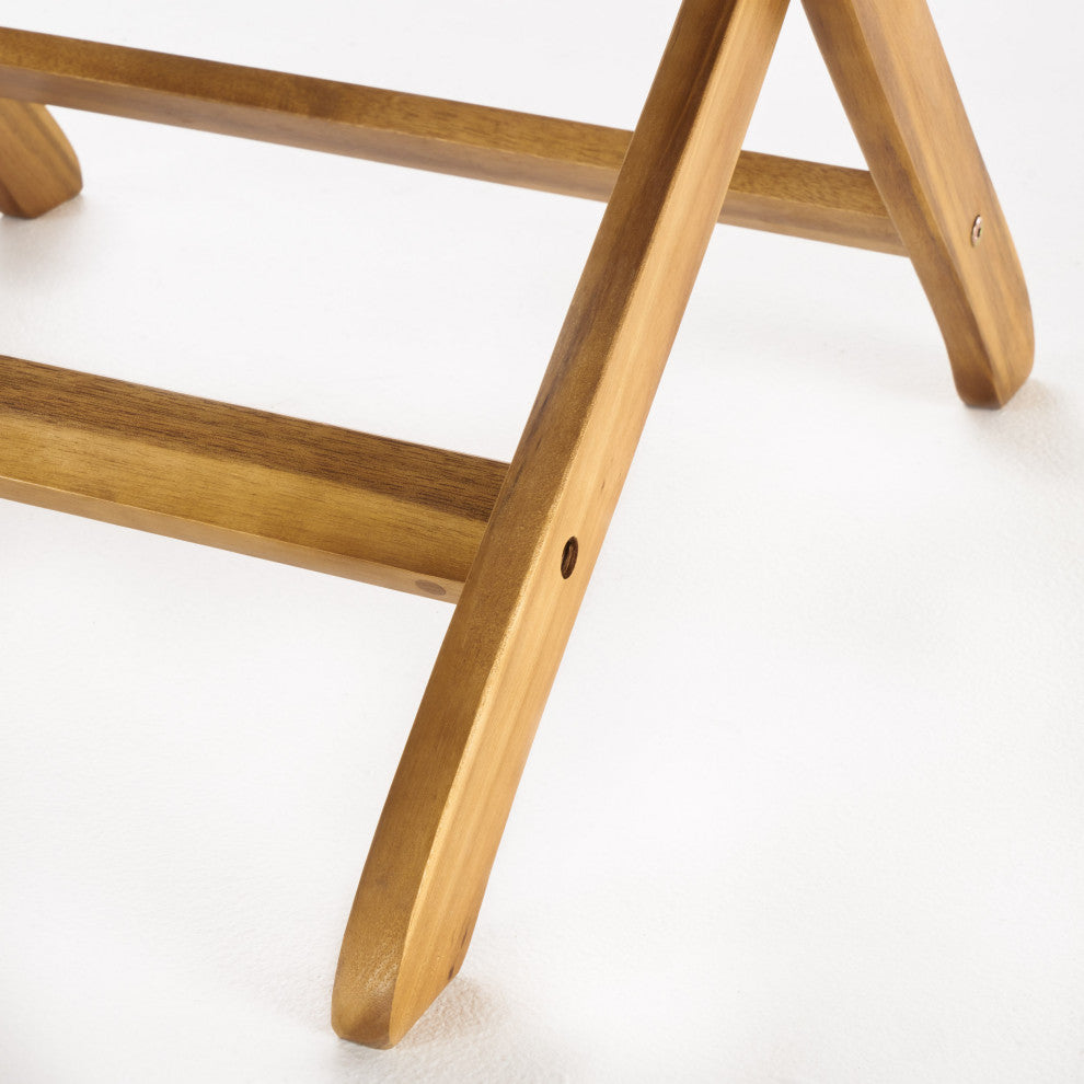 GDF Studio Versaille Outdoor Foldable Acacia Wood Bistro Table, Natural