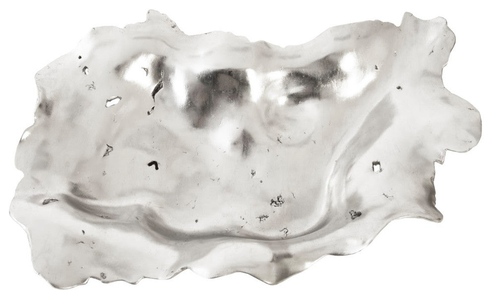 Rose Wood Burled Bowl, Silver