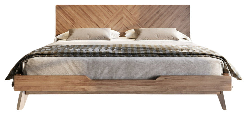 Modrest Soren Walnut Bed, Queen