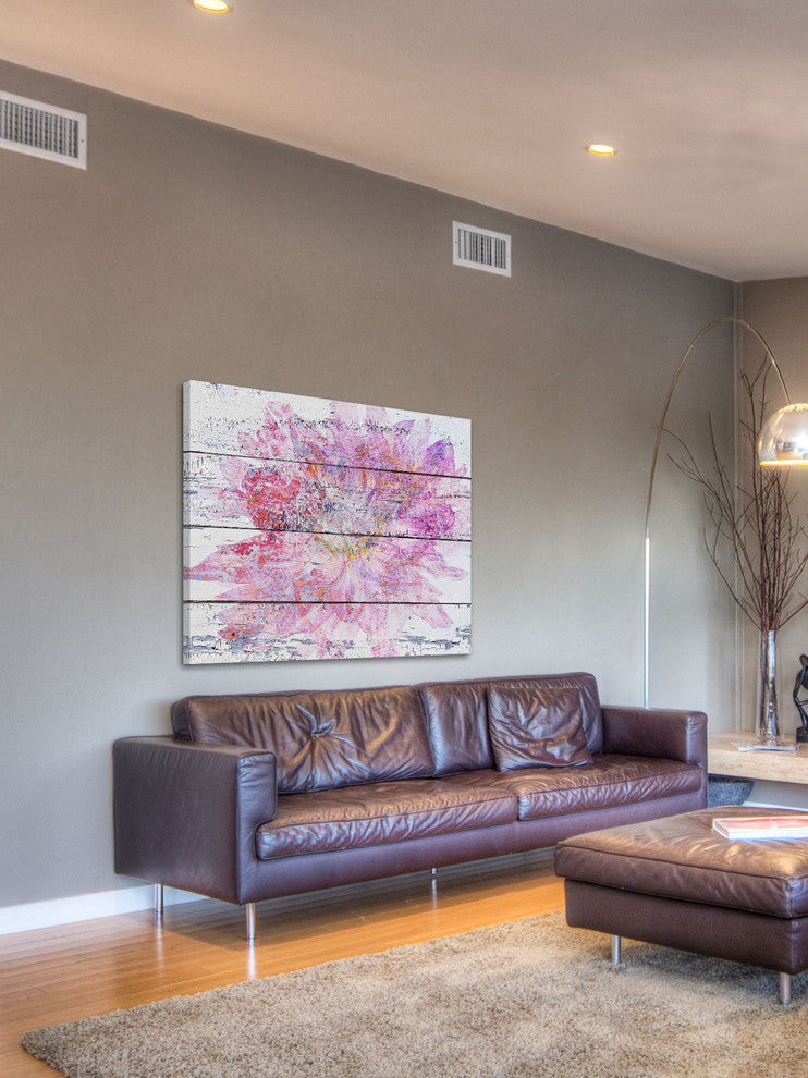 "Pink and Gold Floral" Painting Print on Canvas by Irena Orlov