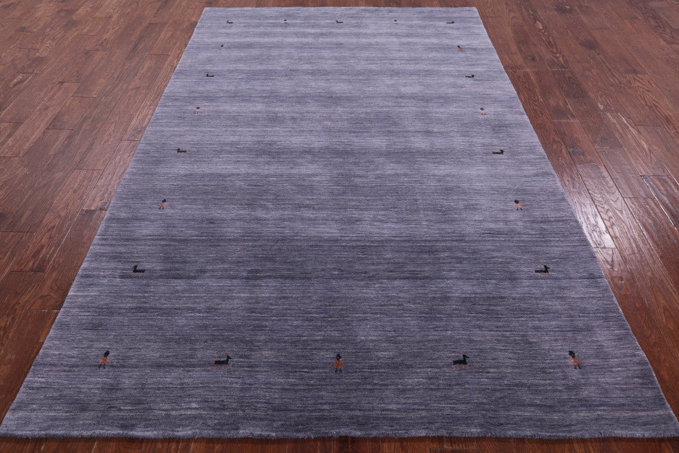 6' 0" X 9' 0" Persian Gabbeh Hand Knotted Wool Rug - Q15180