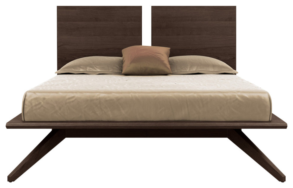 Copeland Astrid Bed With 2 Headboard Panels, Smoke Cherry, Cal King