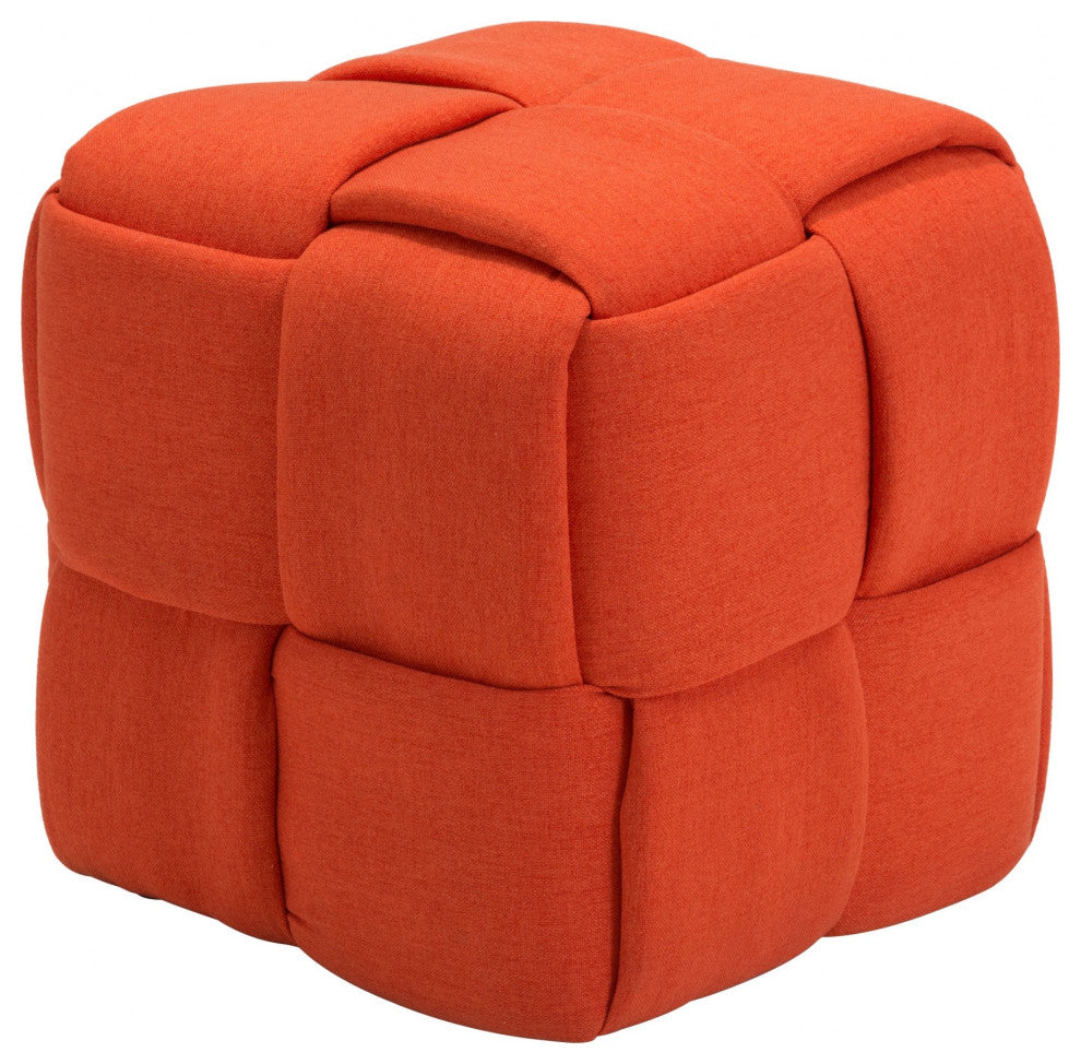 Checks Stool Orange