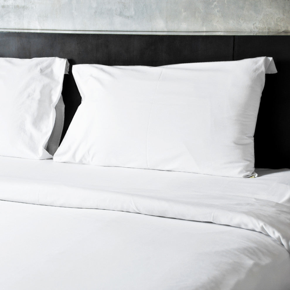 4-Piece, 1,800 Thread Count, Bamboo Feel, Soft Bed Sheets, White, King