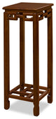 36" Mahogany Finish Elmwood Chinese Key Pedestal