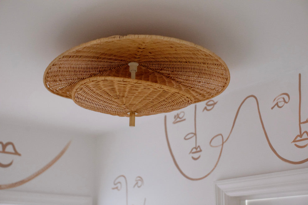 Megan Molten x Mitzi Marigold 8.75" Semi Flush Aged Brass