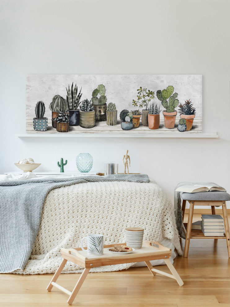 "Succulent Centerpiece" Painting Print on Wrapped Canvas