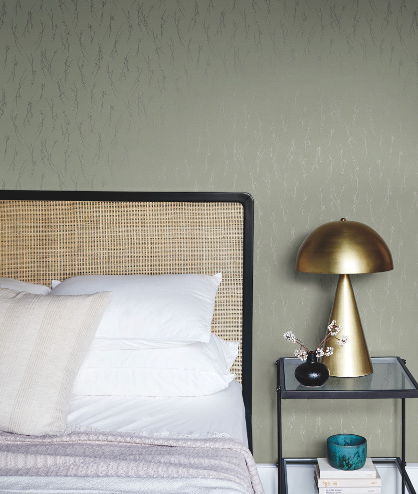 Eucalyptus & Silver Sprigs Wallpaper