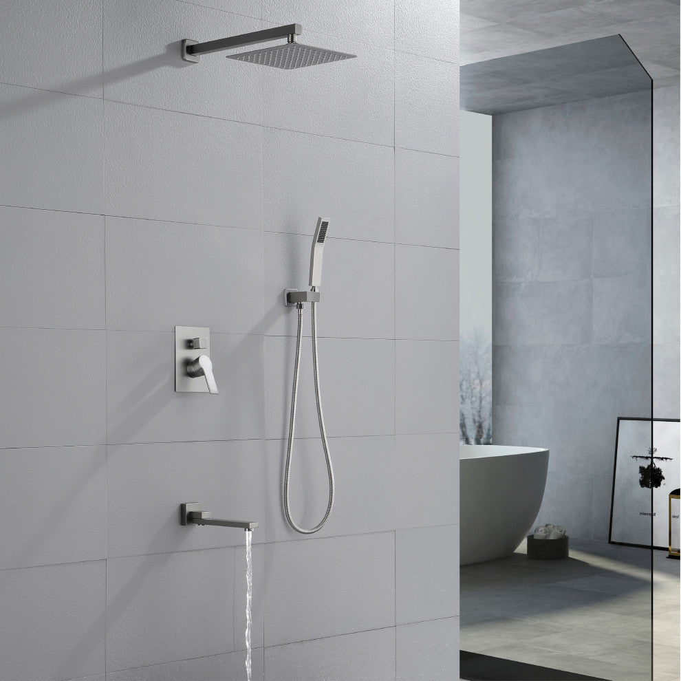 10" Shower System With Shower, Brushed Nickel