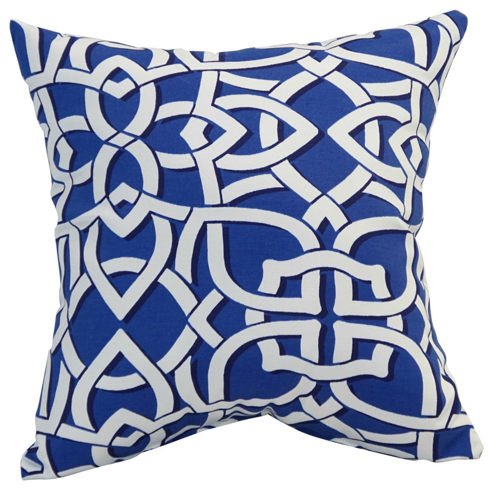 17" Square Polyester Outdoor Throw Pillows, Set of 4, Graystone Marine