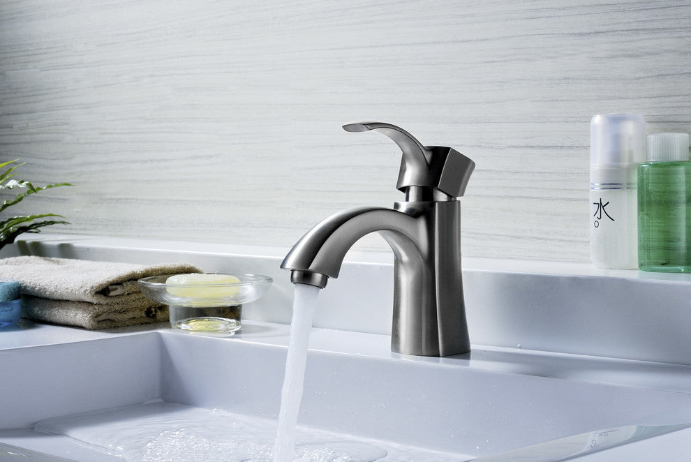 Alto Series Single Handle Bathroom Sink Faucet in Brushed Nickel