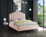 Lily Velvet Bed, Pink, Queen