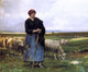 Julien Dupre A Shepherdess With her Flock, 20"x25" Wall Decal