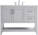 Traditional Gray 42" Bathroom Vanity