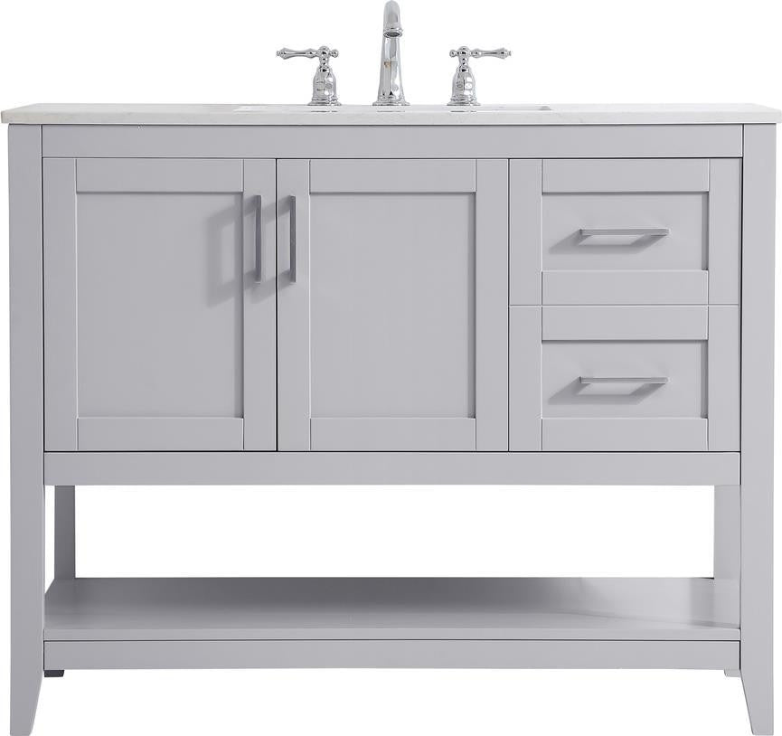 Traditional Gray 42" Bathroom Vanity