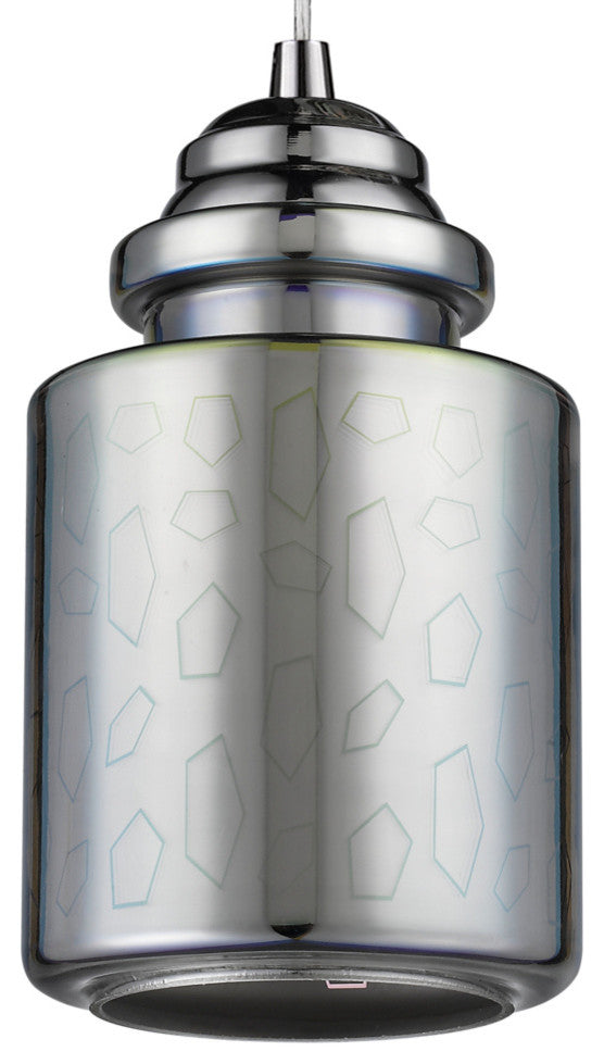 Mini Pendant Light, 3D Colorful Glass Cylinder