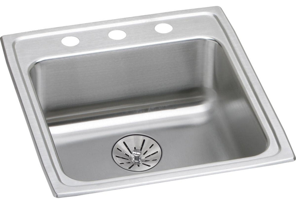 LRAD202265PDOS4 Lustertone Classic Stainless Steel ADA Sink, Perfect Drain, Os4