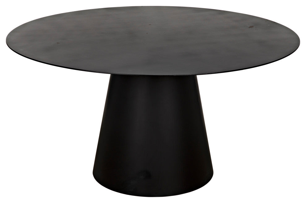 NOIR Furniture - Vesuvius Dining Table, Black Metal - GTAB556MTB