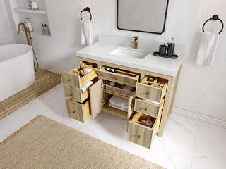 Sonoma Oak 48 Single Sink Bath Vanity with 2" Carrara Marble