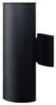 NICOR 50132BK 15 inch Black Wall Mount Cylindar Sconce