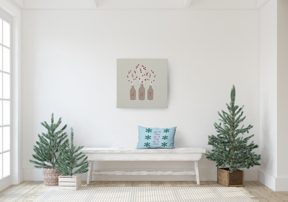 Let It Snow Accent Pillow, Omar, 14"x20"