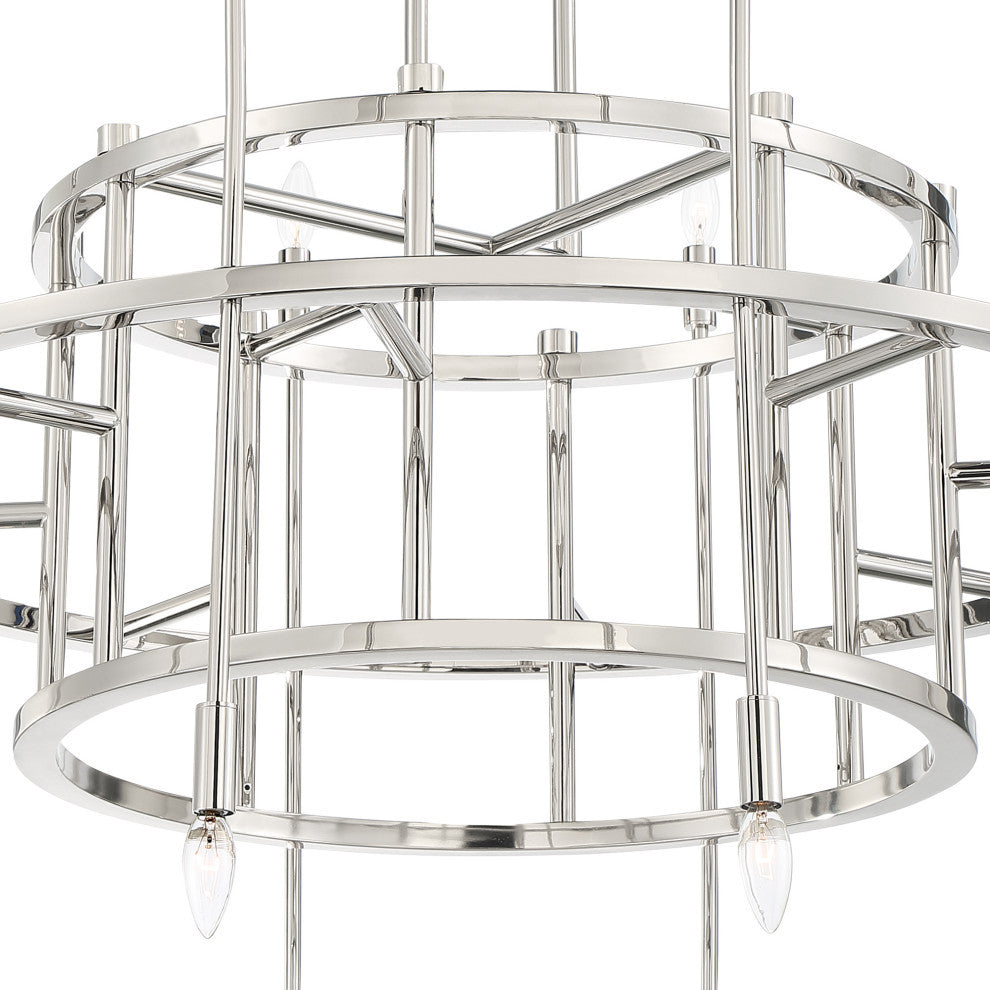 Aries 20 Light Polished Nickel Chandelier