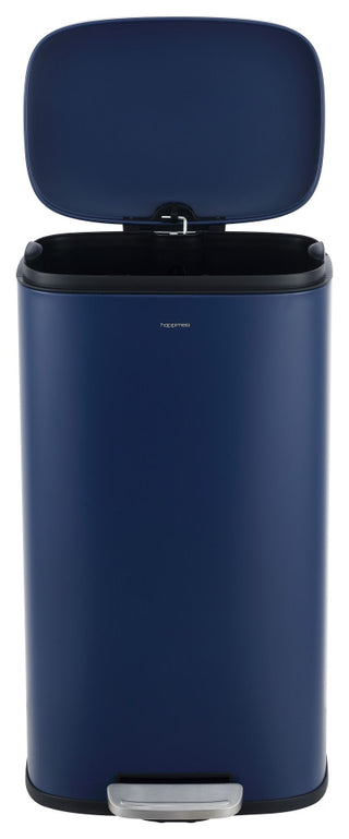 Connor 13-Gallon Trash Can With Soft-Close Lid and Mini Trash Can, Navy