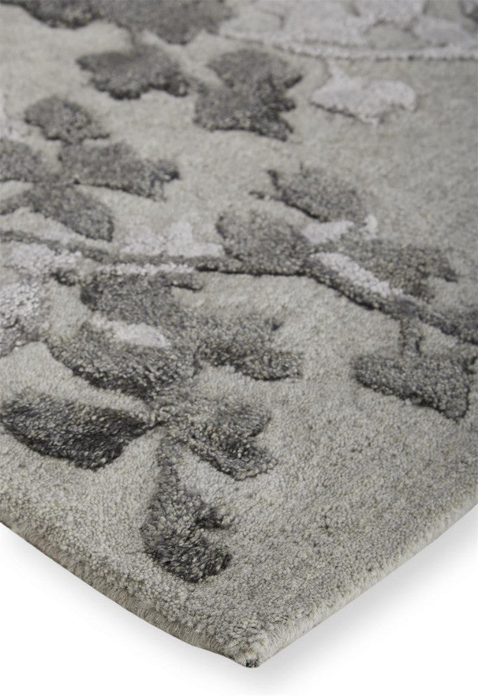 Weave & Wander Khalo High/Low Floral Wool Rug, 2'x3'