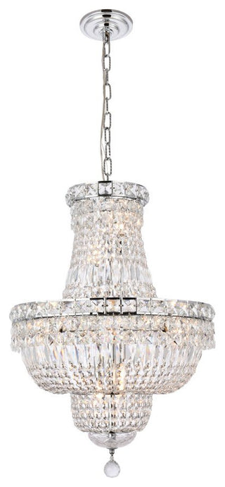 Elegant Lighting V2528D18/RC Tranquil 12 Light 18"W Crystal - Gold