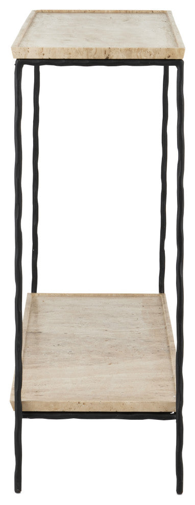 Boyles Travertine Console Table