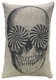 Skull Linen Pillow, 18"x12"