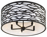 Varaluz 348S05 Kato 5 Light 24"W Semi-Flush Drum Ceiling Fixture - Carbon
