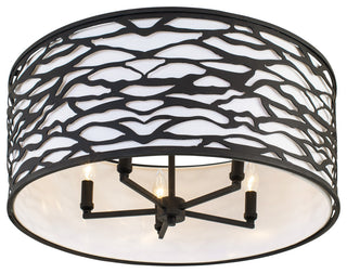 Varaluz 348S05 Kato 5 Light 24"W Semi-Flush Drum Ceiling Fixture - Carbon