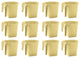 YBM Home Square Plastic Wash Cup, long-lasting, Beige W/ Dots, 12