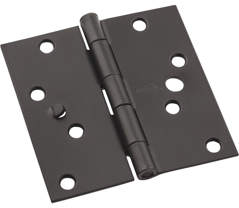 National Hardware N830-402 512 Door Hinges, Steel, Oil Rubbed Bronze, 4"