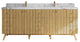 Pasadena 84 Double Sink Bath Vanity in Light Natural Teak 2" Viola Gold