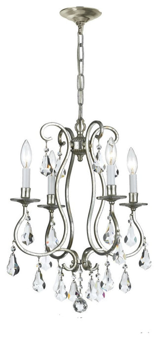 Ashton 4-Light Mini Chandelier, Olde Silver Finish